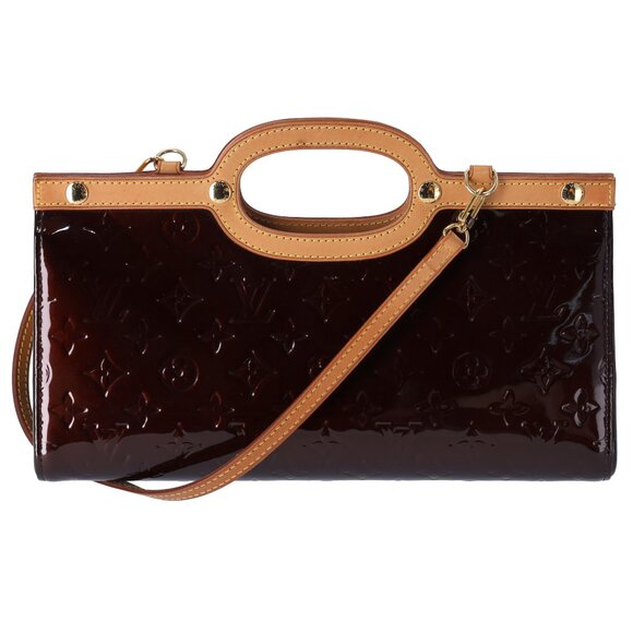 Louis Vuitton Roxbury Drive Monogram Vernis Handbag M91995 Amarante - Picture 4 of 9